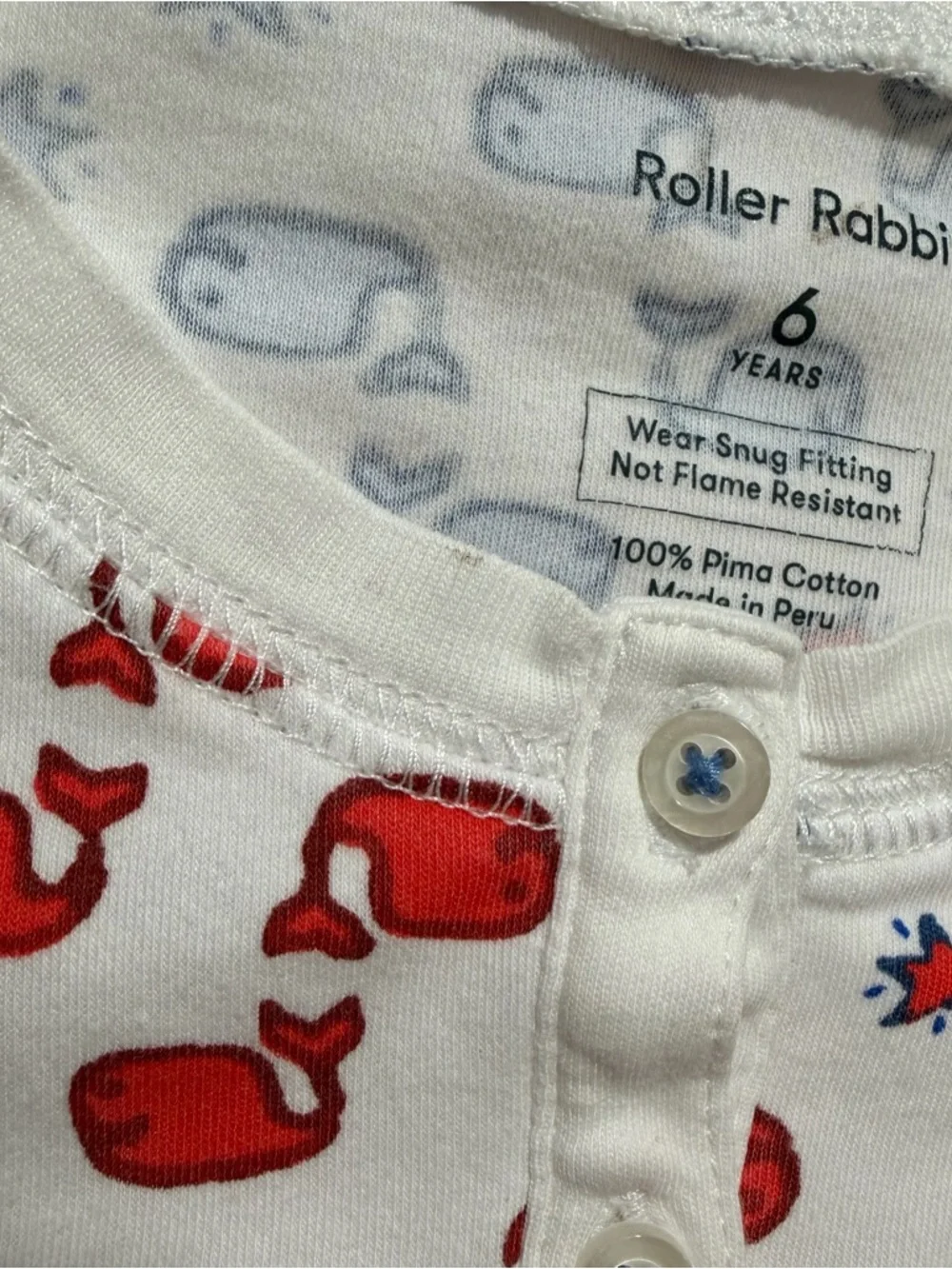 ROBERTA ROLLER RABBIT Unisex Little Kids Multicolor Moby Star PJ Set 6 Years
